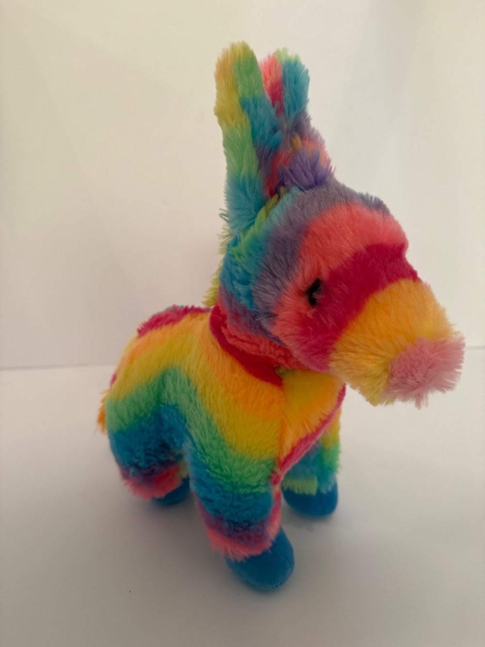 Wish pets Plush Rainbow Donkey Stuffed Toy - Multicolor by Wishpets. Like New